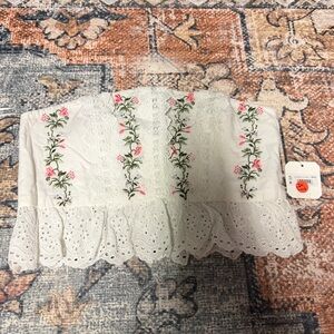 Altar'd State White Eyelet Lace Blouse